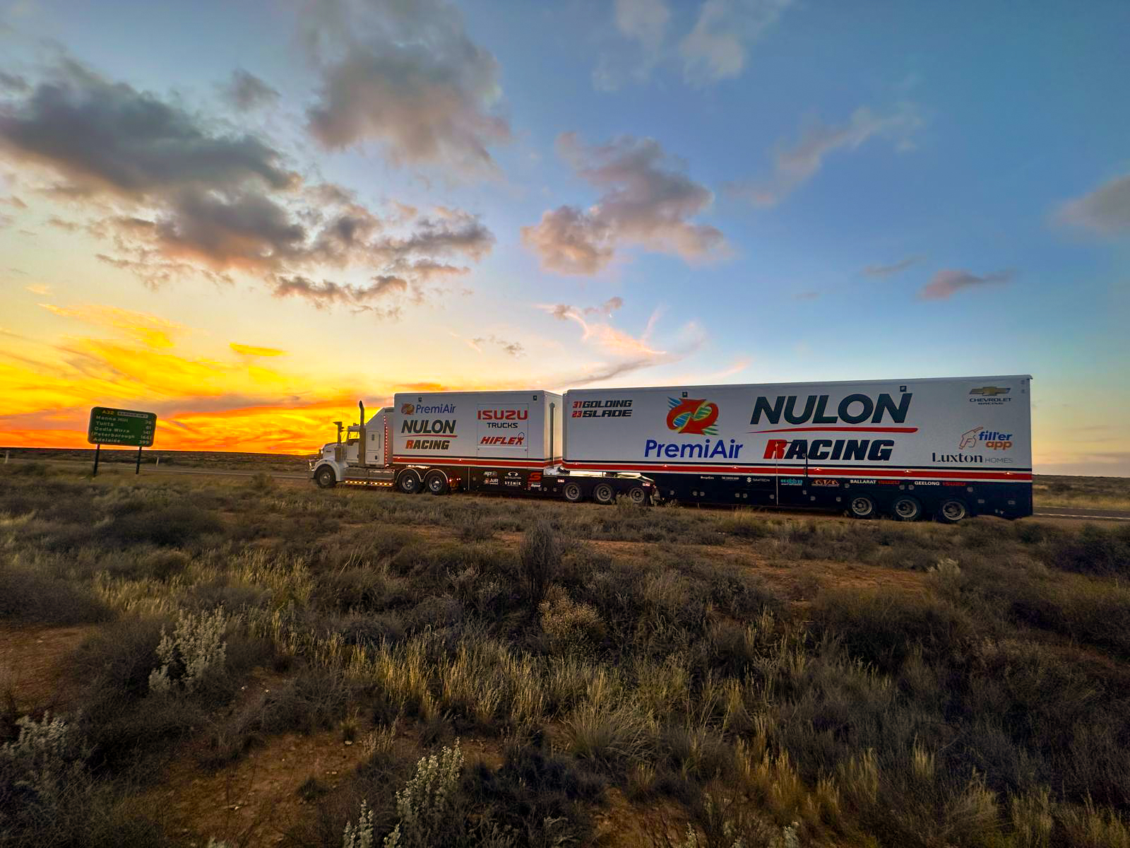 PremiAir Nulon Racing Truck heading to Wanneroo Raceway