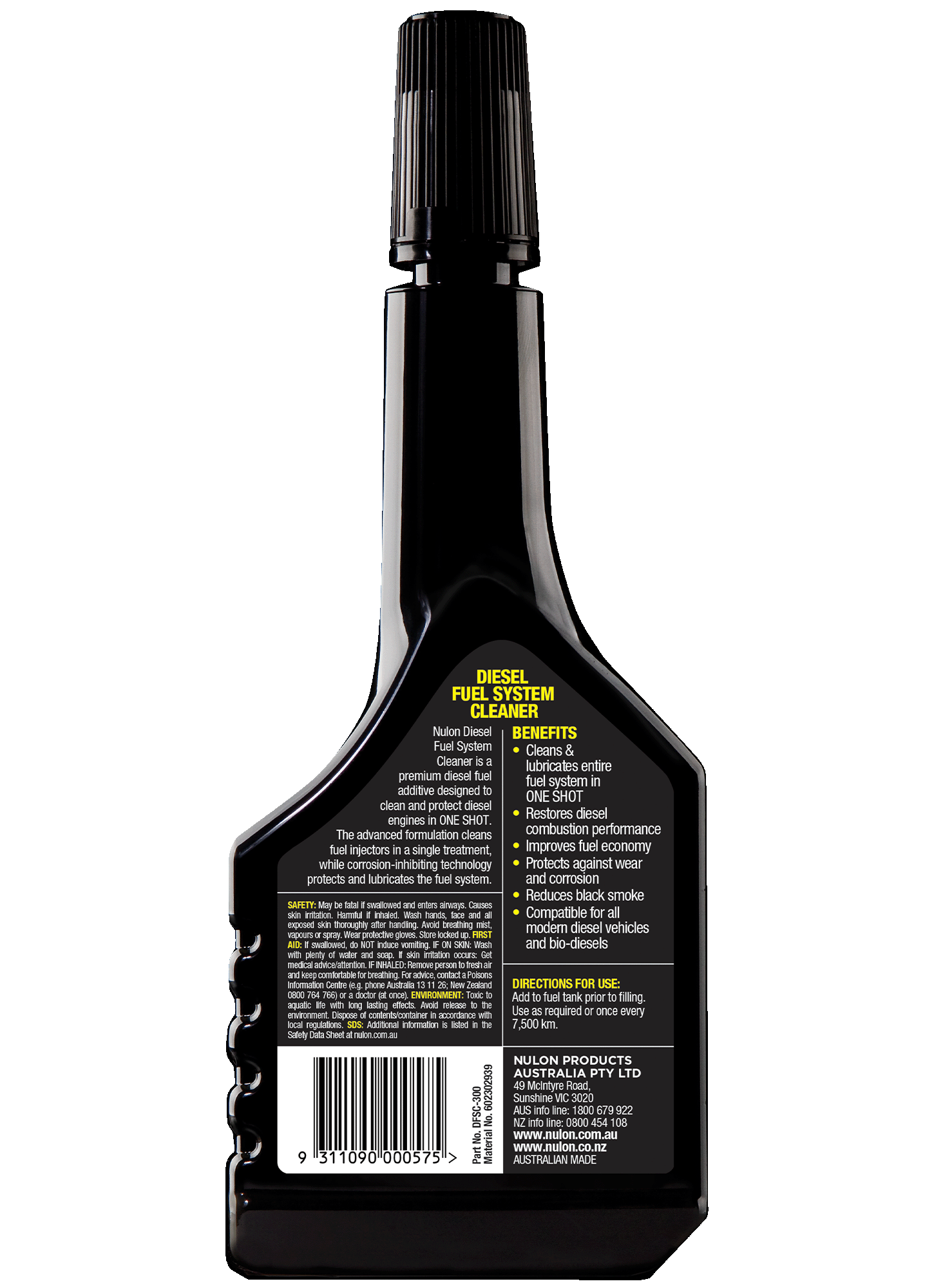 Diesel Fuel System Cleaner DFSC_rear