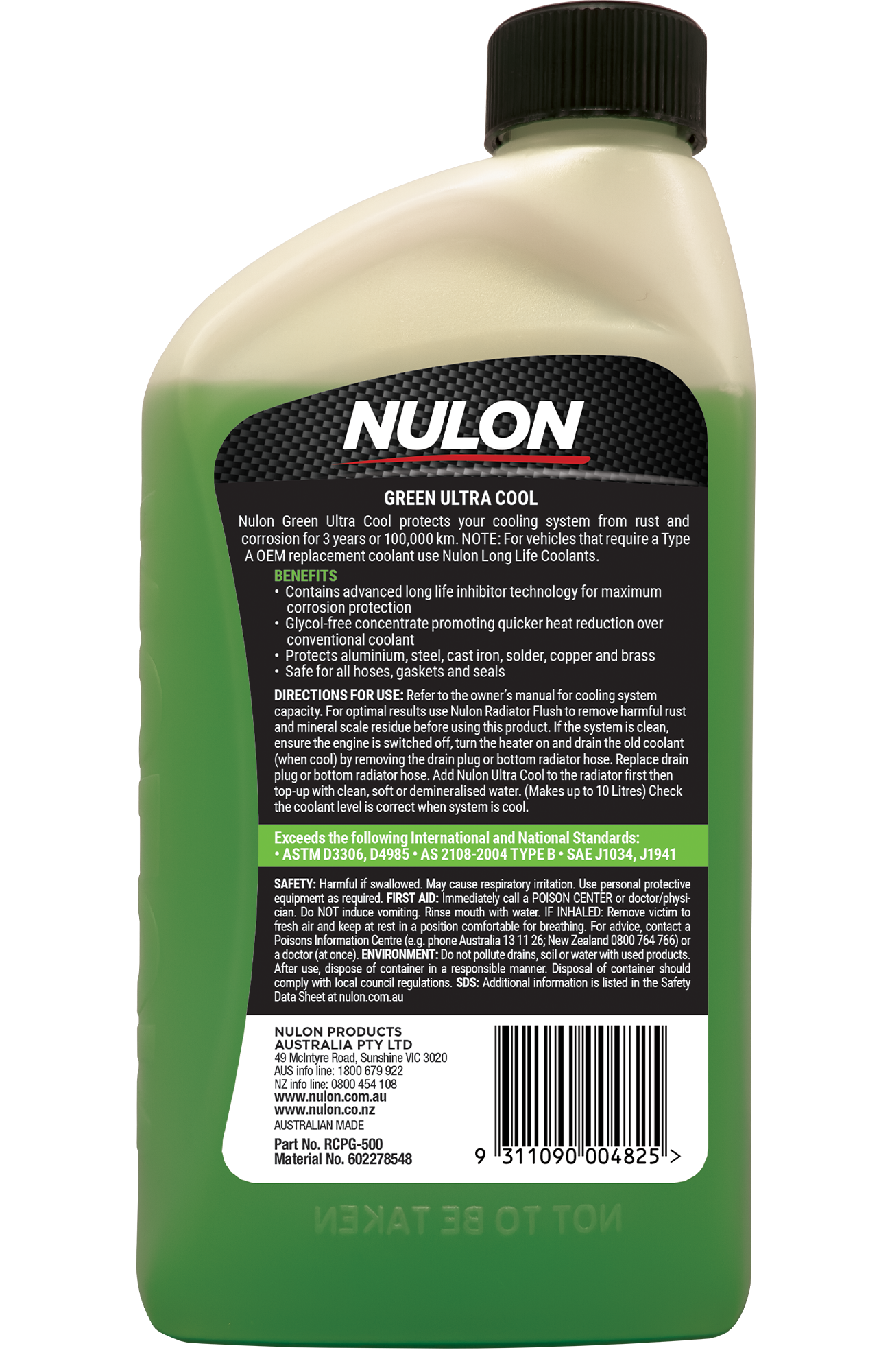 Green Radiator Corrosion Protector RCPG-500 Rear