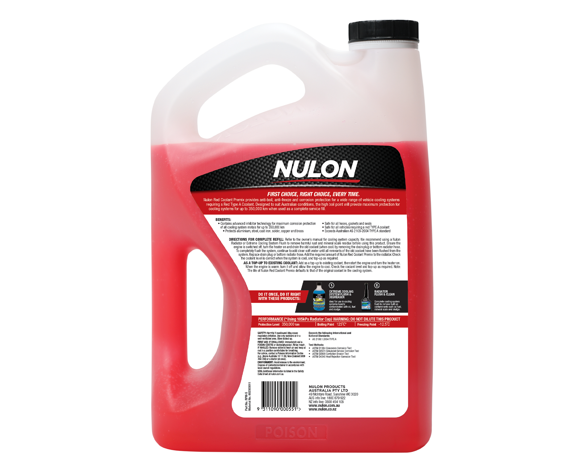 Red Coolant Premix RPM-5 Rear