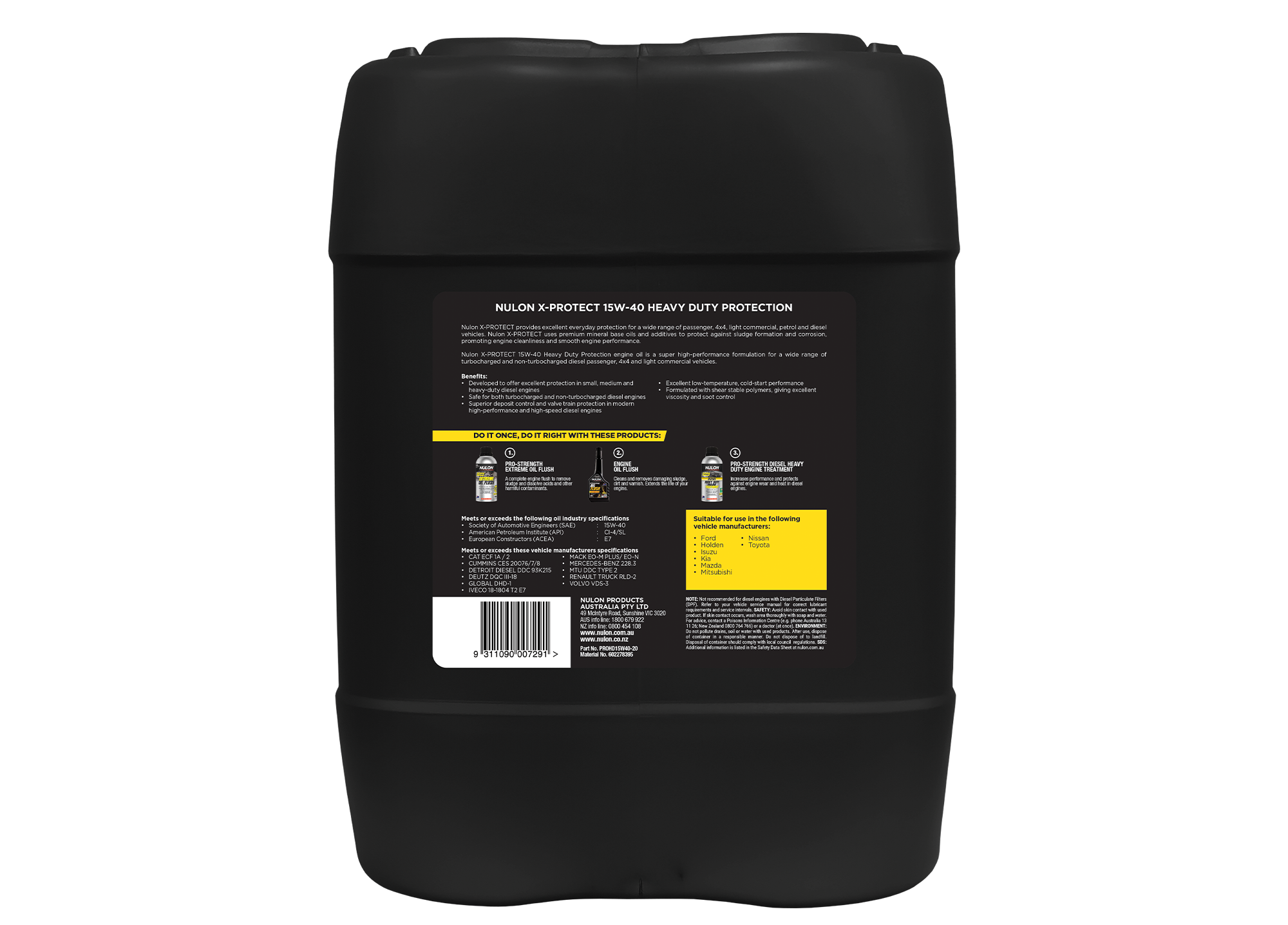 X-PROTECT 15W-40 HEAVY DUTY PROTECTION PROHD15W40-20 Rear