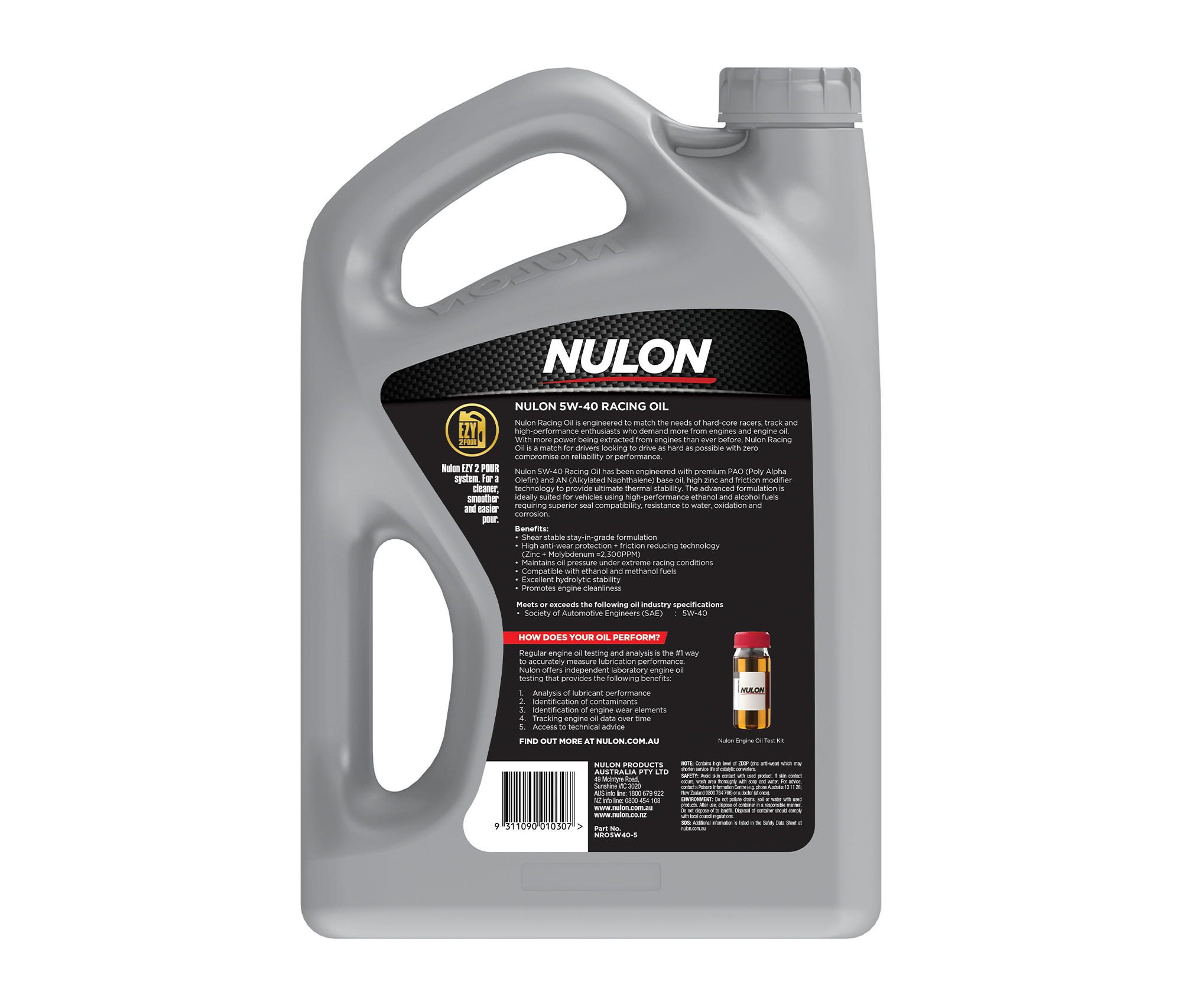 Full Synthetic 5W-40 Racing Oil NRO5W40-5 Rear